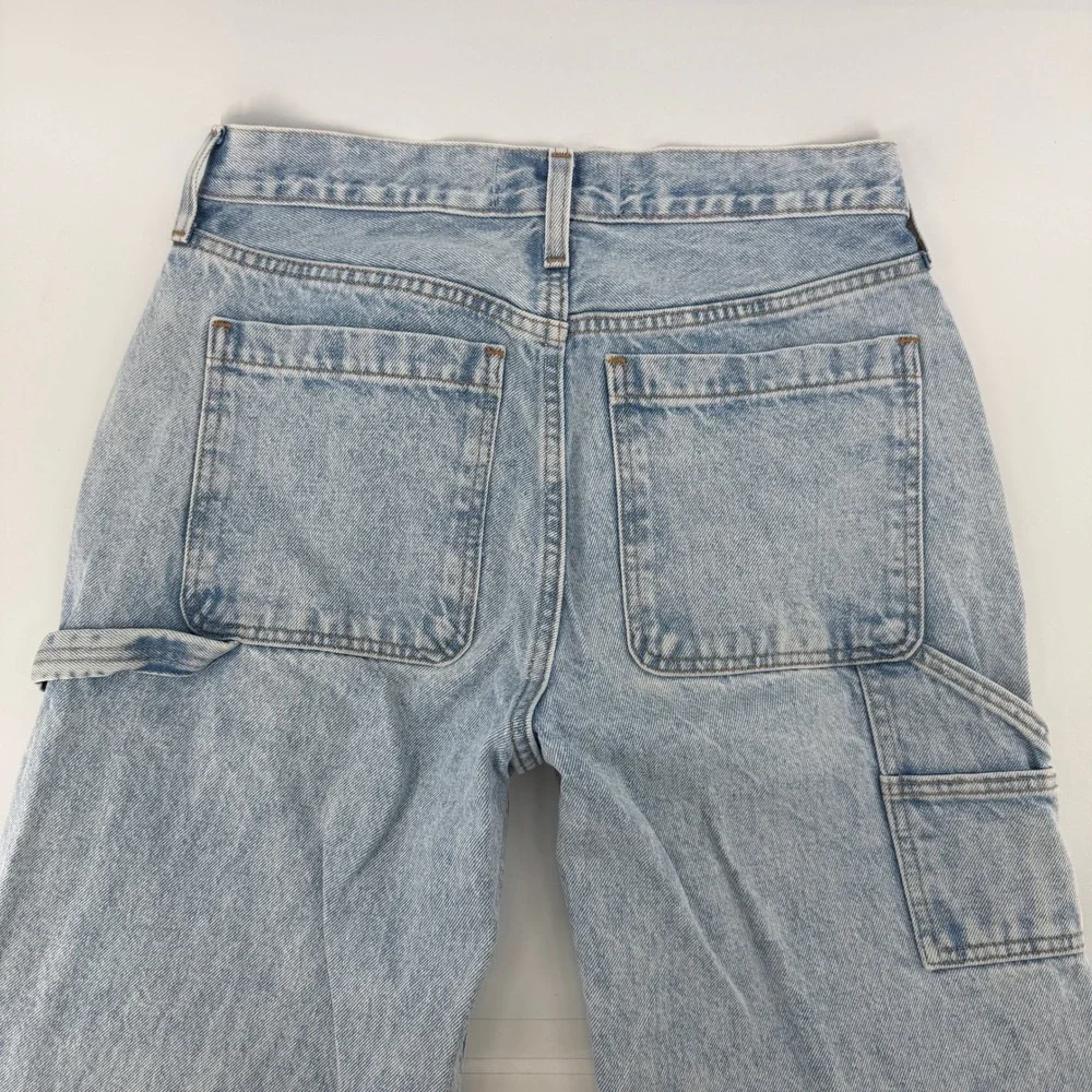 Abercrombie & Fitch Carpenter Jeans Mens 28x34 Light Wash Baggy Rigid Denim Y2K